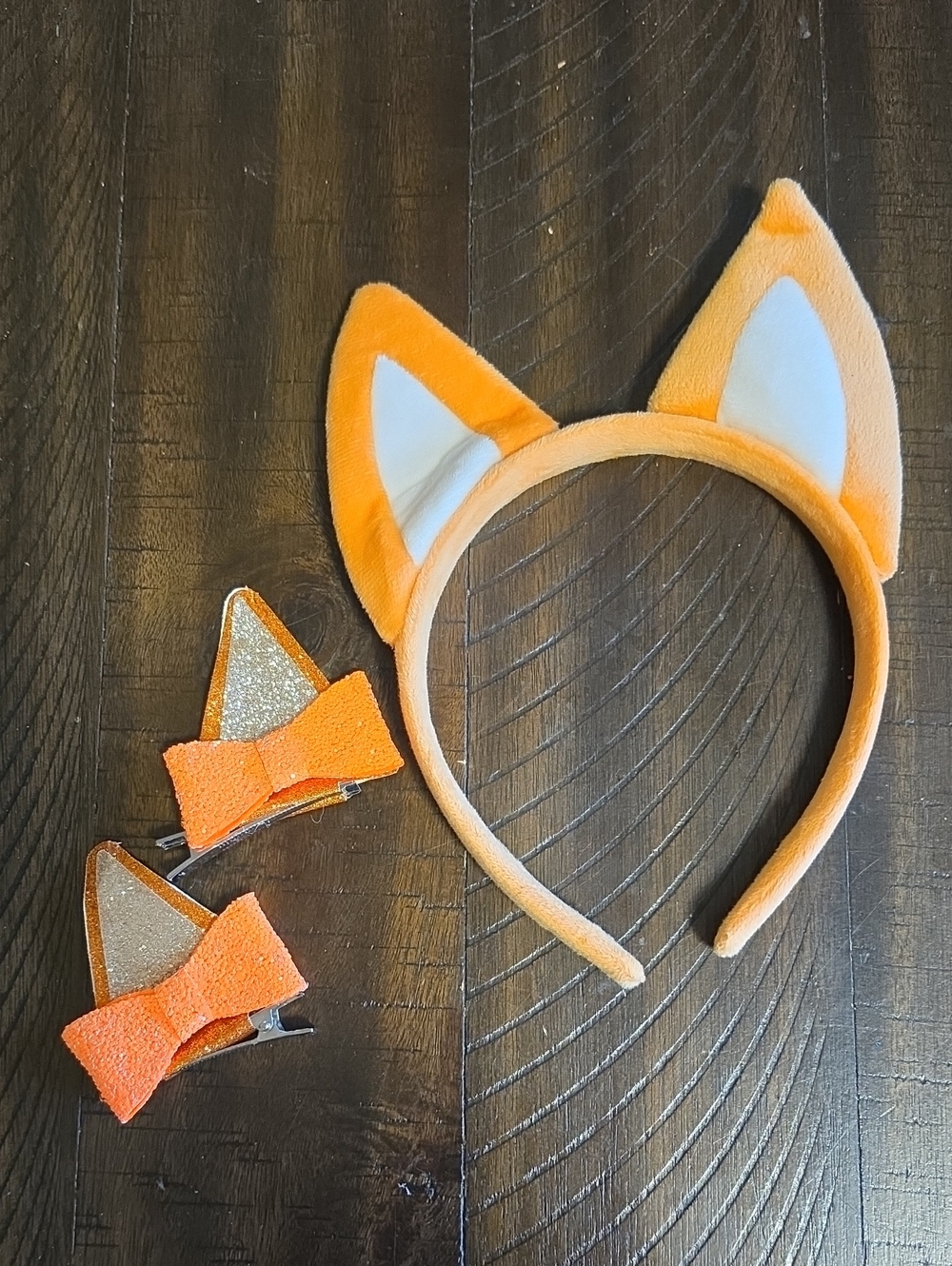 Bingo Ear Headband and Bow Clips Set for Kids